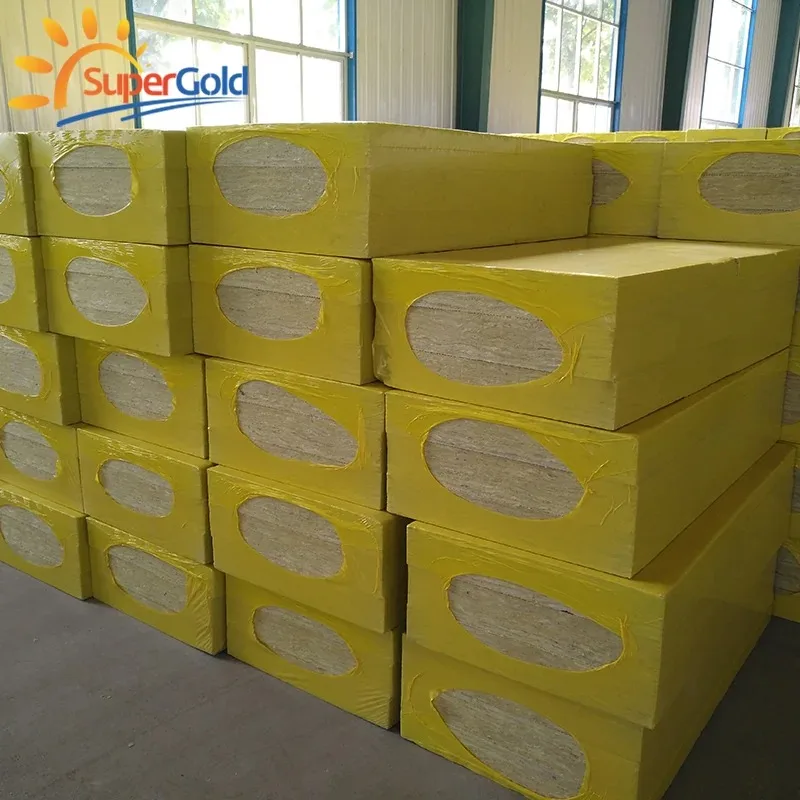 SuperGold 50mm Plaque de laine de roche exterieure ignifuge et isolation sonore rock wool insulation