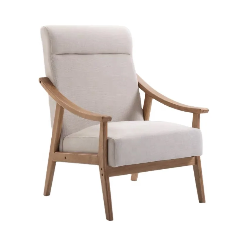 
high quality Solid wood Fabric accent chair 