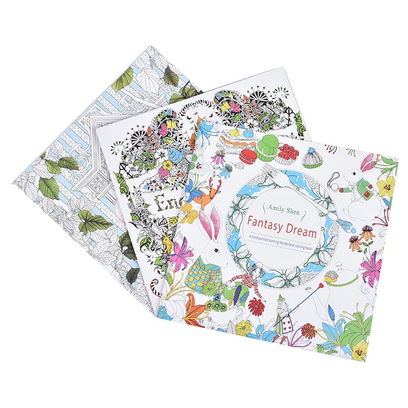 Книжка-раскраска для детей и взрослых, для снятия стресса, убить время, рисование, художественная книга, анти-стресс, волшебный лес, фантазия, страна чудес