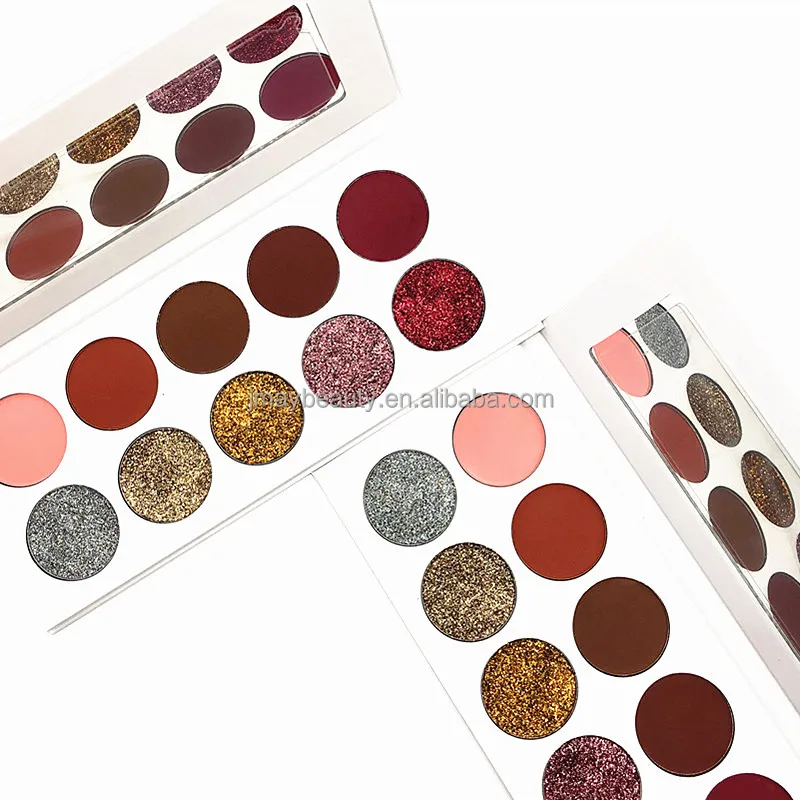 Premade Eye Shadow Palette No Name Vendor High Pigmented Matte Glitter Makeup Shimmer 12 Colors Private Label Eyeshadow Palette