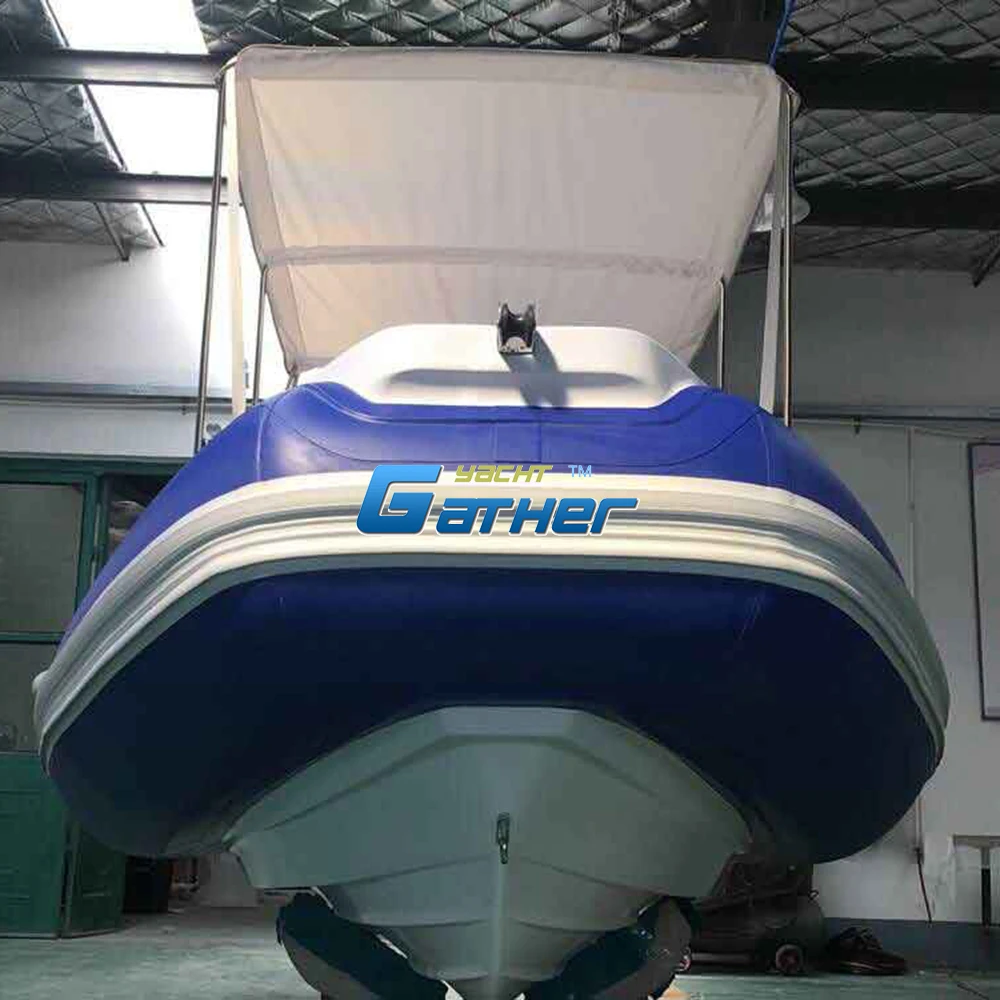 China factory direct 18ft 5.5m rib inflatable boat for sale RIB550A with hypalon tube console and seat backrest