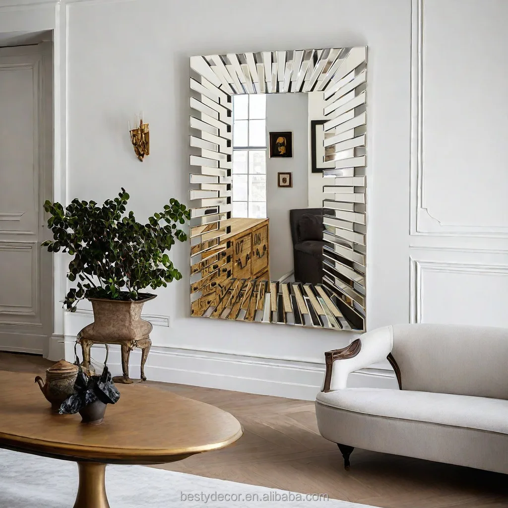 Factory Sale Venetian Design Bevel Mirror Framed Decorative Mirrors livingroom Large Full Mirror Wall for Decoration