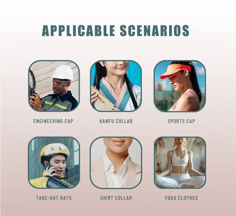 HODAF OEM ODM Disposable Collar Protector Sweat Pads Sweat Absorbent Pad Liner For Shirt Collar and Hat