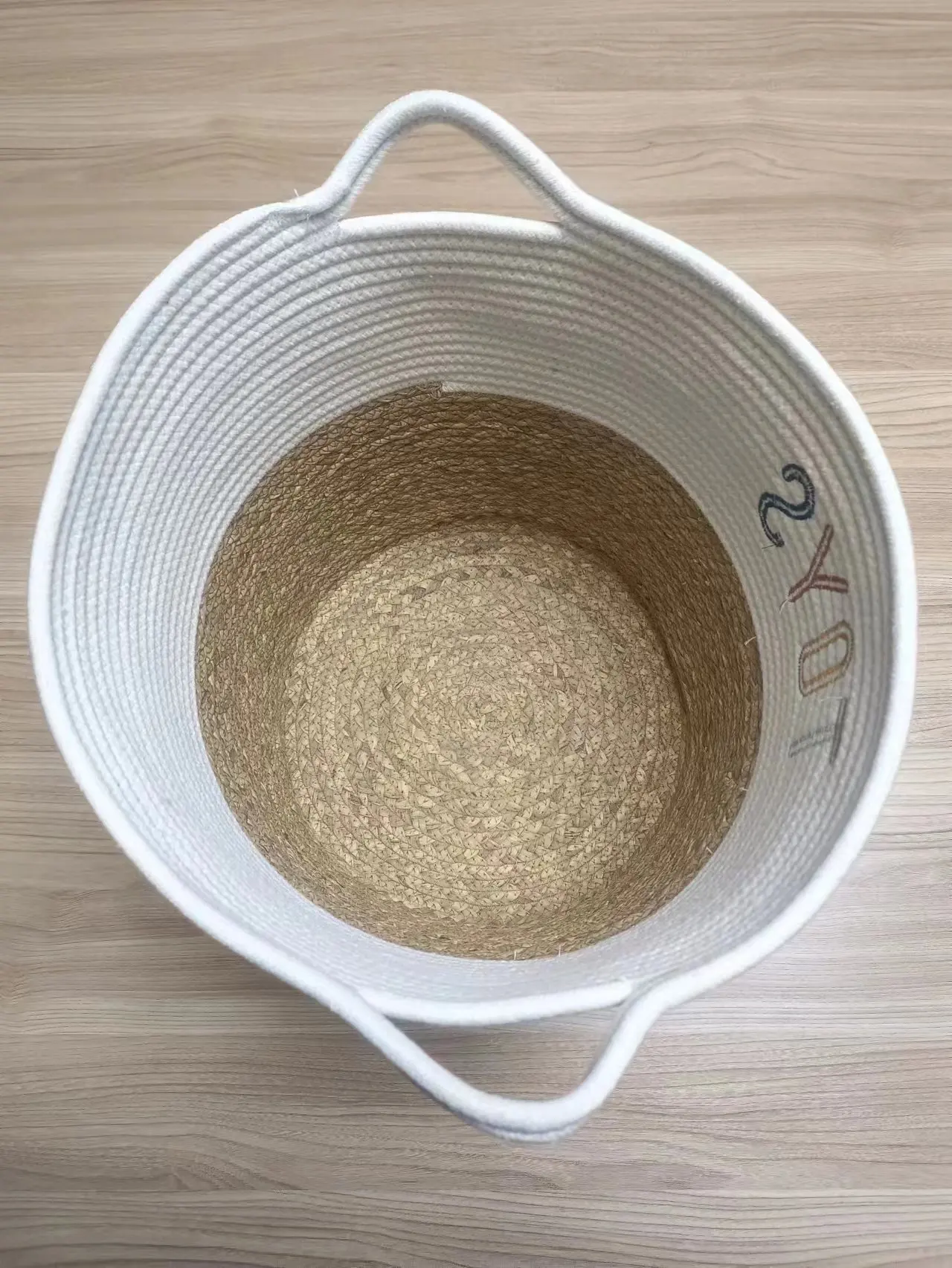 2023 hot sales with handle pure cotton rope basket laundry basket toy storage basket