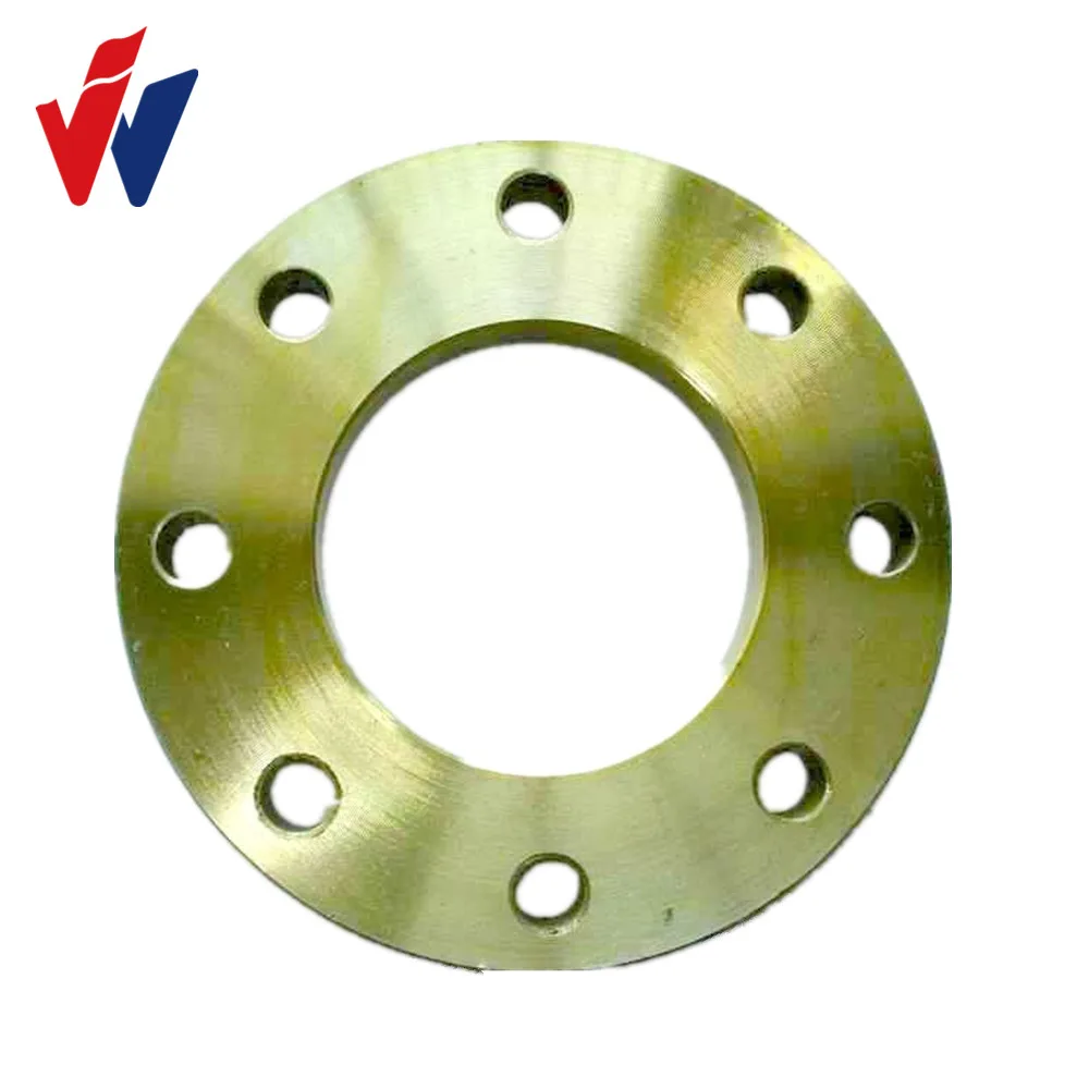 Изготовленный На Заказ фланец из углеродистой стали с желтой окраской с большим допуском