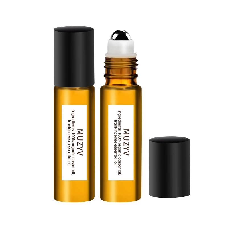 Private label under eye roller serum caffeine Castor Oil Frankincense Rollerball for Eyes Dark Circles