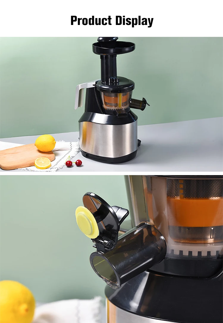 2022 Modern Stainless Steel Smoothie Commercial Masticating Juicer Cold Press Slow Extractor