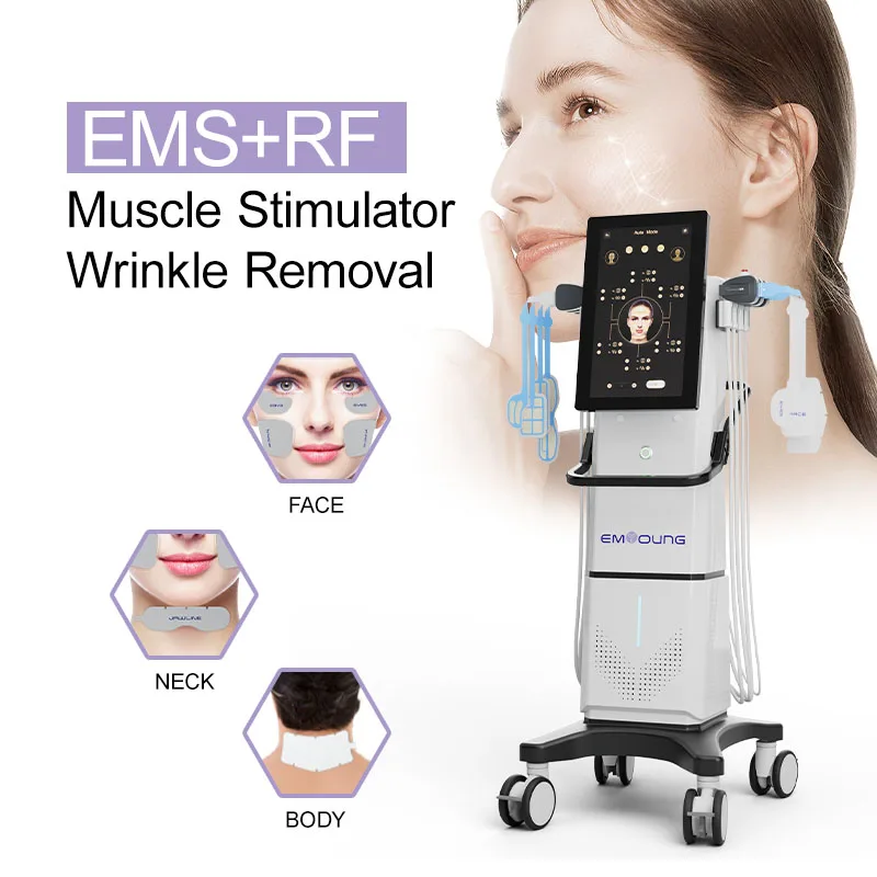 Newest Standing Electromagnetic Emrf Massager Em Rf Face Lifting Machine