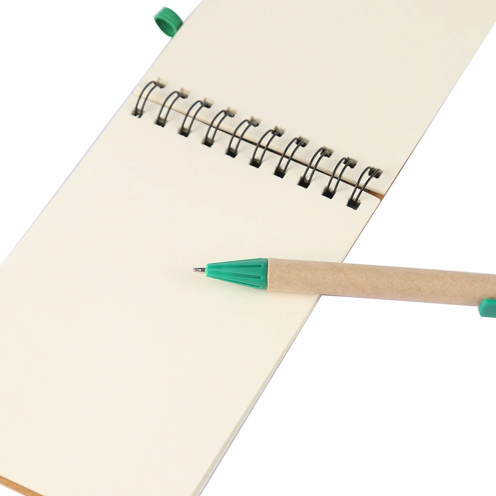 Customized Logo Spiral Recycled Notebooks Mini Notebook with Pen