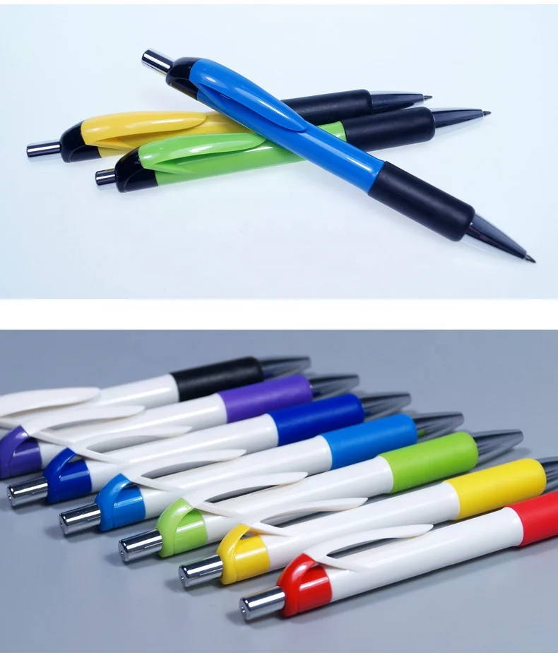 cheap promotional ball point pen gifts Customized Logo better quality plastic Grip Click Balpen ballpoint writing pens