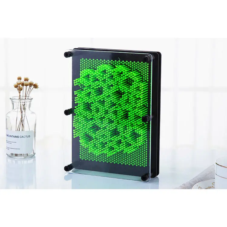 Square Shape Plastic Transparent Acrylic Material 3D Pin Large Art Toy Pins Hand Toy