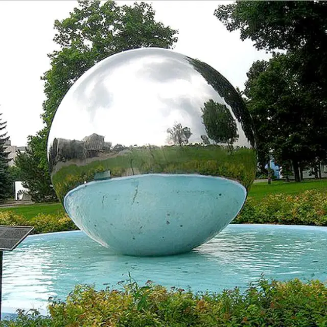 Stainless Steel Silver Ball Water Feature for Garden