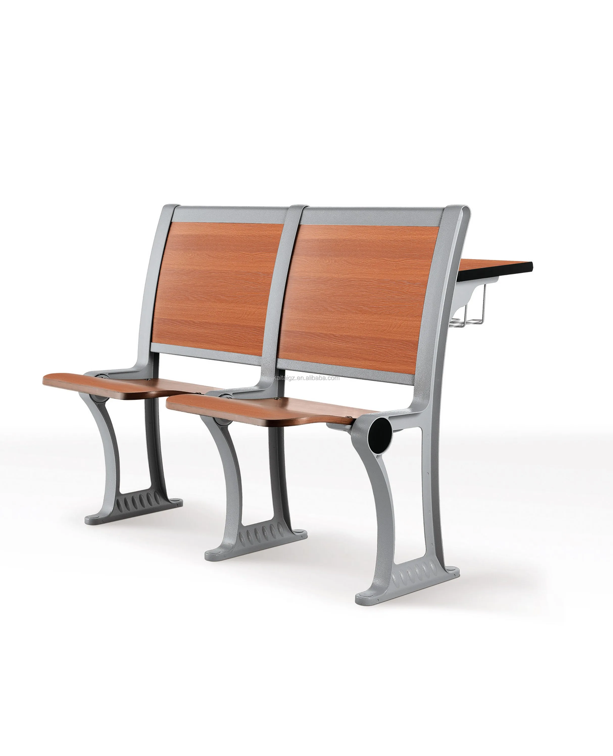 
KT-302F Folding school furniture study chair with writing pad 