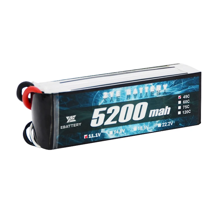 ZYE OEM Custom Factory Power Tool High C Batteries 7.4V 11.1V 14.8V 18.5V 22.2V 5000mah 5200mAh Lipo Battery Pack
