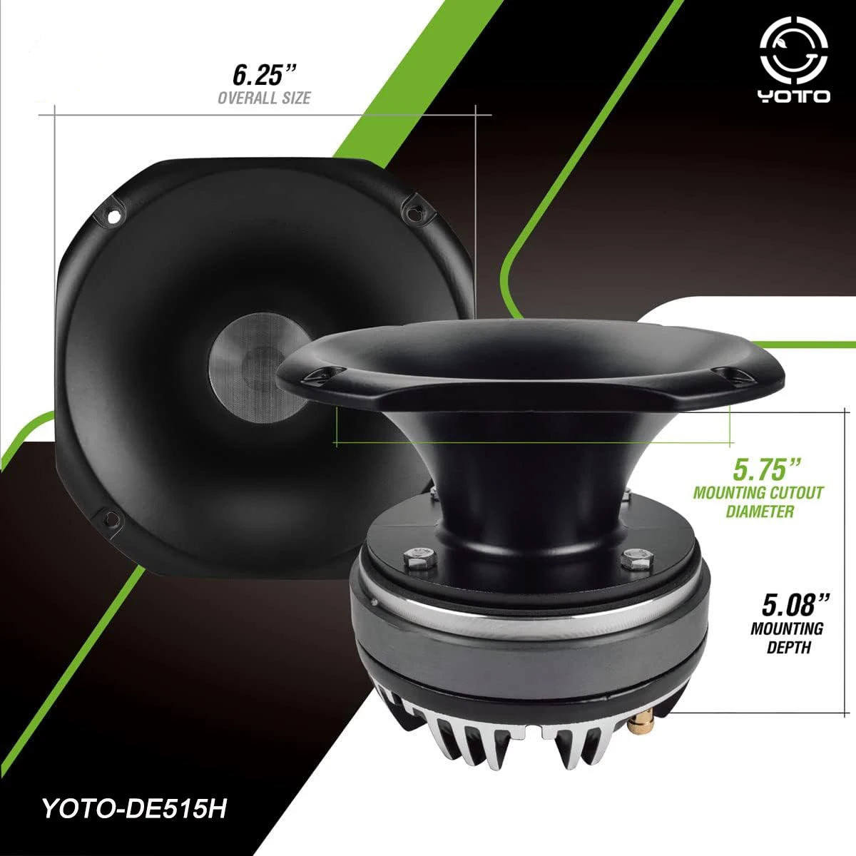 YOTO PRO-DE515H Professional 600w Speaker Accessories 134mm Magnet 8 Ohm Compression Horn Driver Audio Car