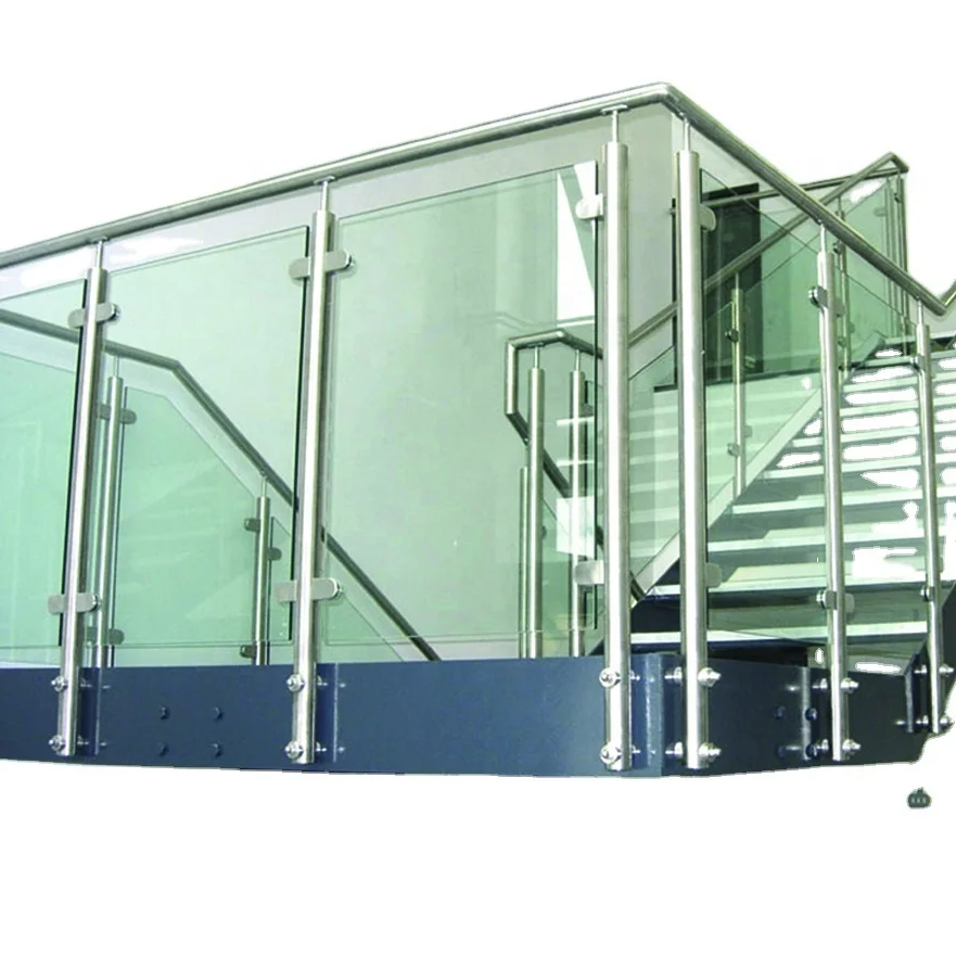 304 316 balcony stairs Stainless Steel Handrail Glass Railing Balustrade Post