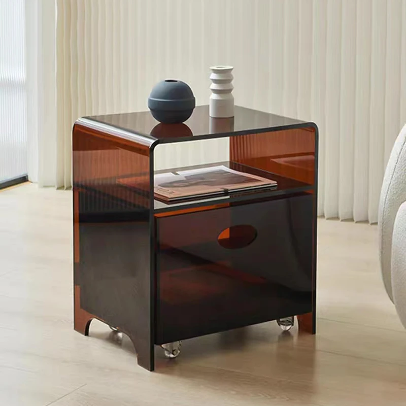 Spot Acrylic Plexiglass Bedside Living Room Coffee Table Modern Hotel Side Table