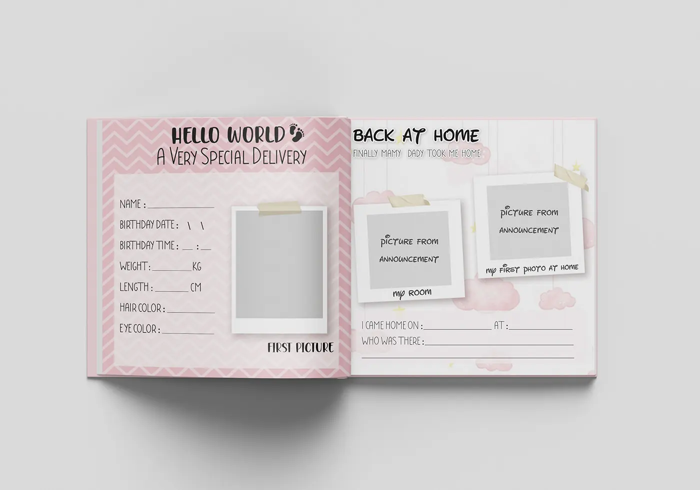High Quality custom printing daybook notebook First Year baby memory book printing