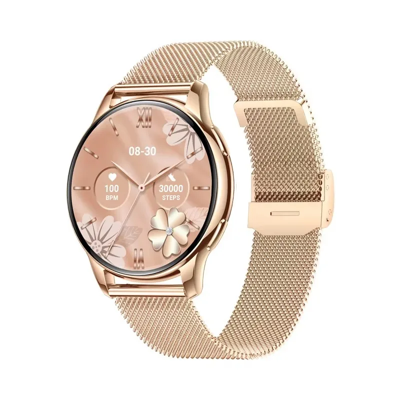 KM10Pro Ladies AMOLED Smart Watch 2024 with BT Calling Function Fashion Design Smartwatch Heart Rate Blood Pressure Monitor