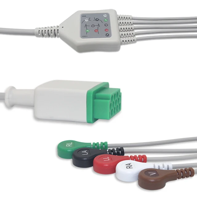 Кабель ЭКГ для пациента 11pin GE B650 B20 B40i b850 Marquette 5 выводов