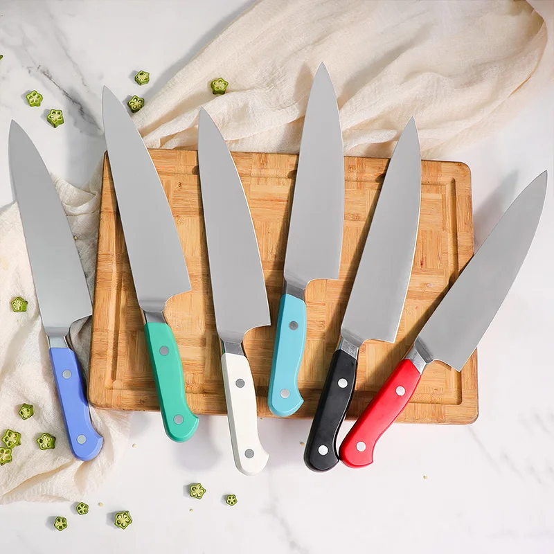 Cuchillo De Chef Custom Logo High Carbon Stainless Steel 8/9 Inch Forged Kitchen Chef Knife With ABS Handle