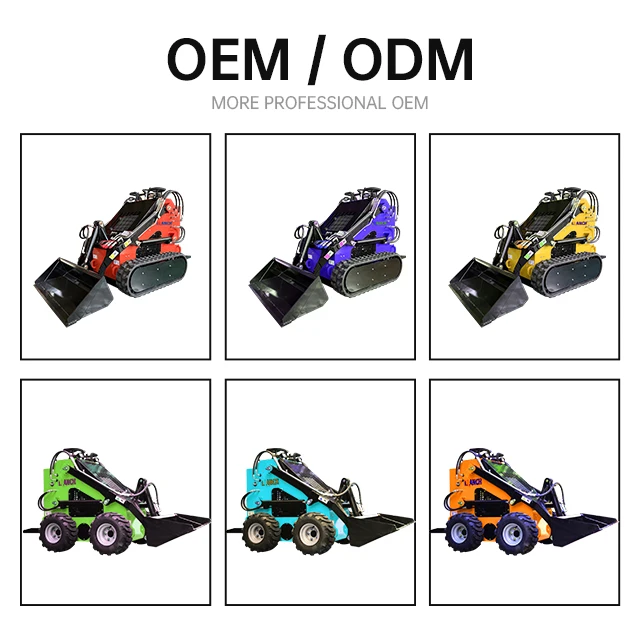 China Factory Sale New Ce Approved Skid Steer Loader Compact 4x4 Crawler Loader with Bucket Attachment