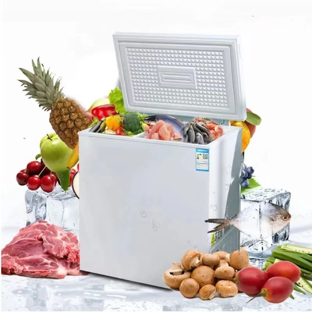 D 205-liter floor-standing horizontal freezer refrigerator for cold storage of beverages and freezing of meat  refrigeration