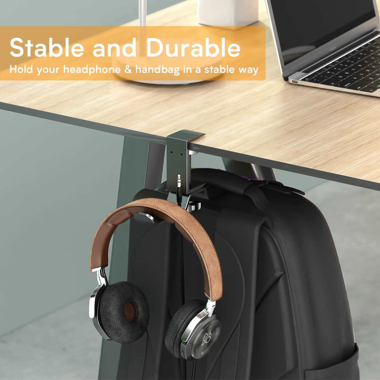  Headset Stand Adjustable Rotating Under Desk