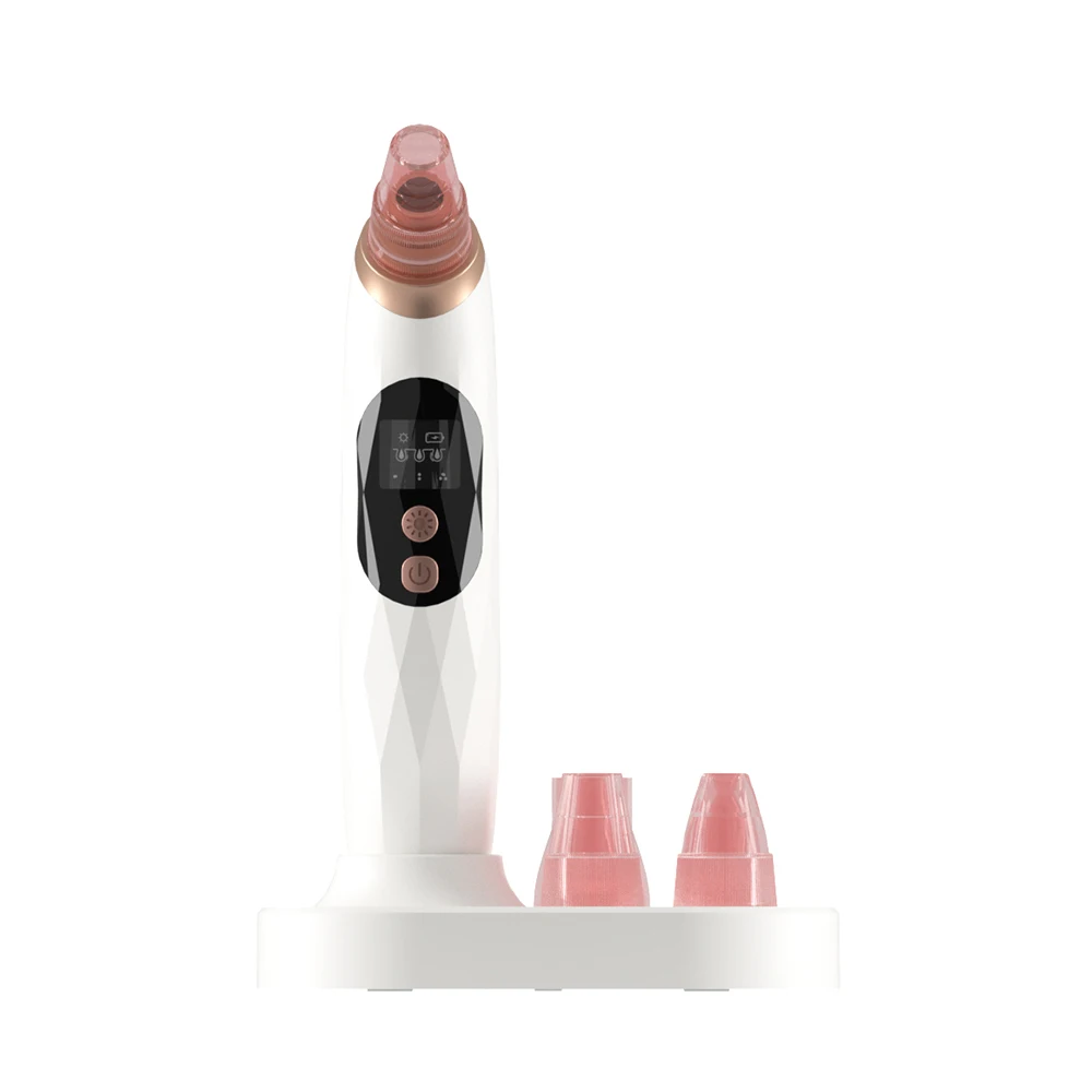Display Screen Hot Compress Vacuum Blackhead Remover Pimple Acne Pore Electric Facial Acne Suction Tool for Blackhead Removal