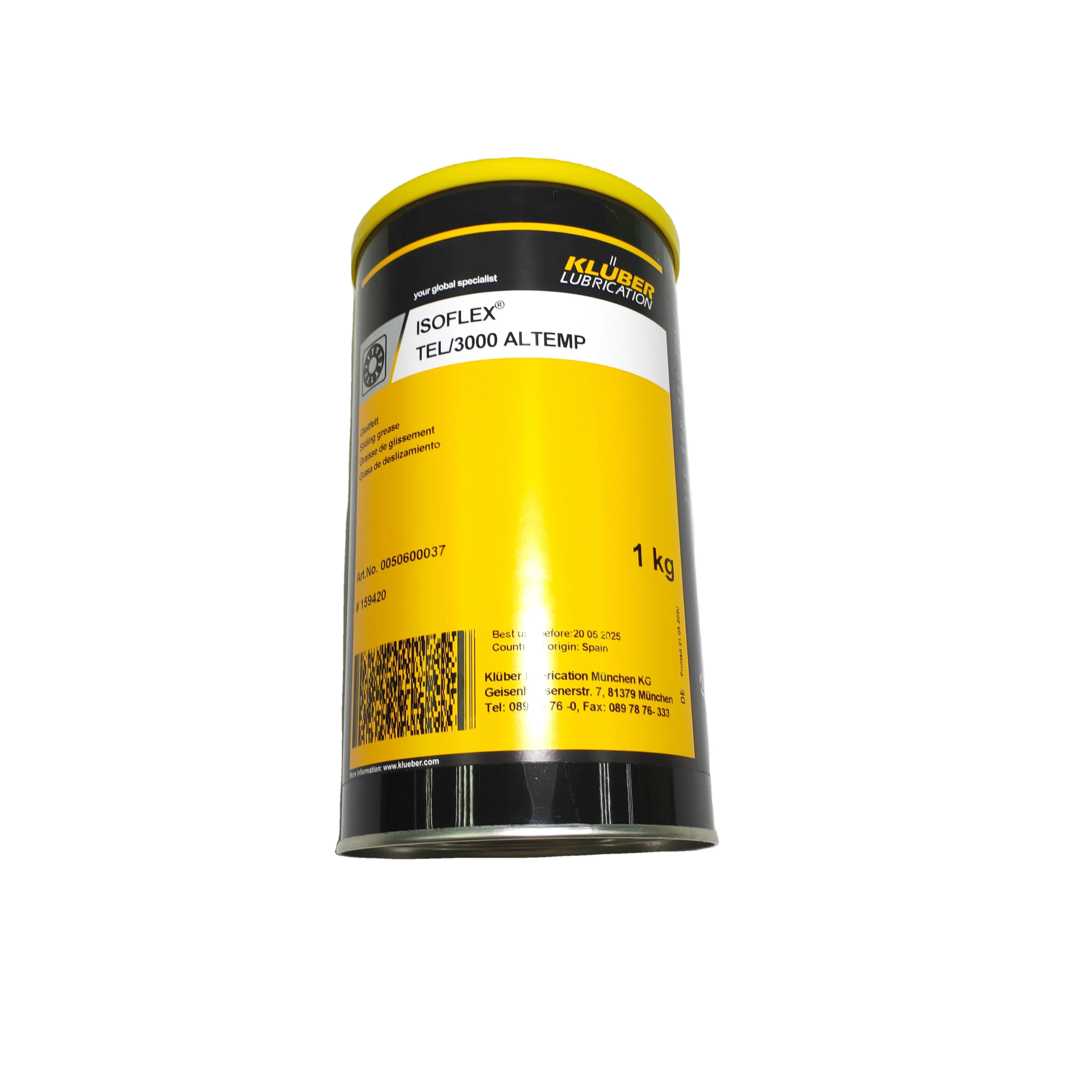 KLUBER ISOFLEX TEL 3000 ALTEMP 1KG Compound Grease For Rolling Bearings