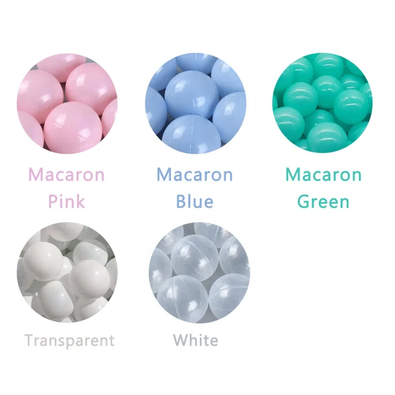 
High Quality Kids Plastic Toy Macaron series color size 5.5cm Baby Water Pool Ocean Wave Ball 