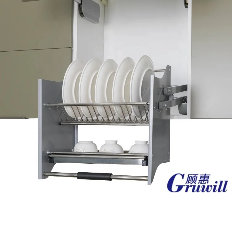 High Quality Kitchen Hanging Cabinet Elevator Pull Down Lifting Basket Shelf