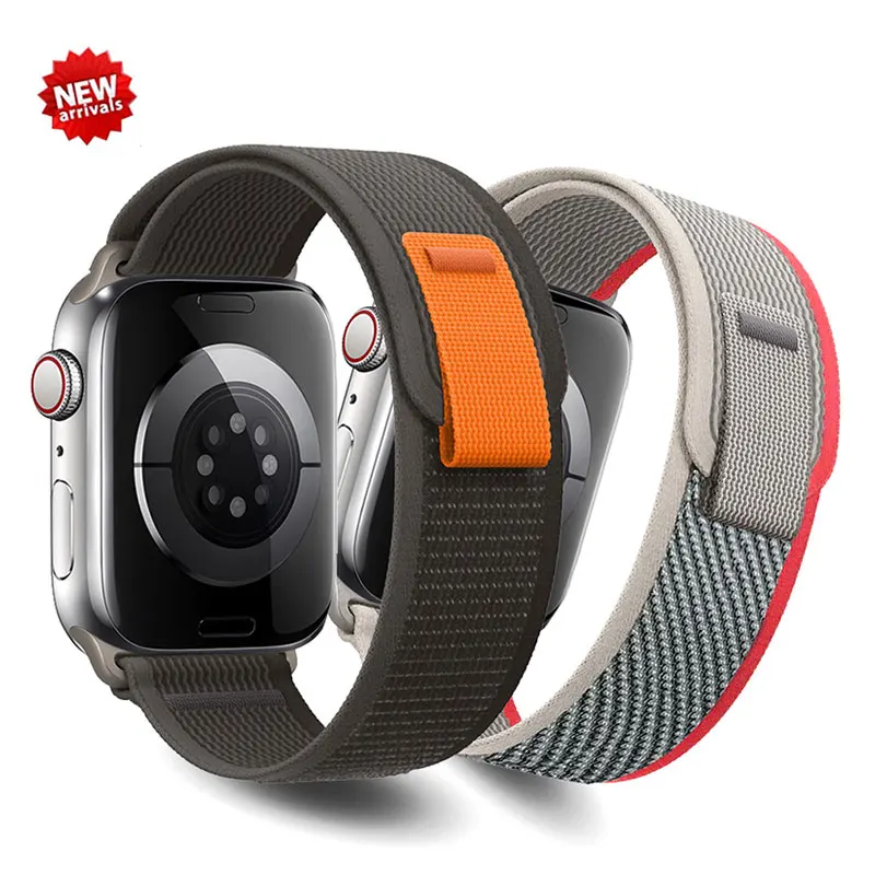 Ремешок для смарт-часов аксессуары нейлоновый ремешок Apple Watch Ultra 49 45 мм 41 нейлоновая петля iWatch Series 7 8 6 SE