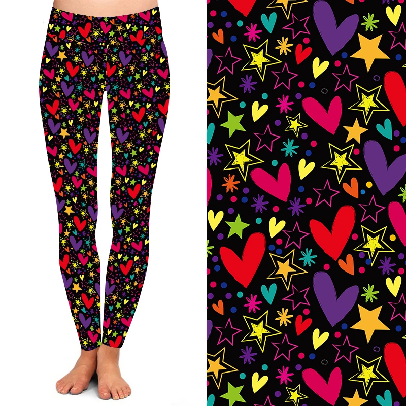 Love letter print Valentine Legging Newest design wholesale 92% Polyester 8% Spandex 230gsm digital Print women leggings