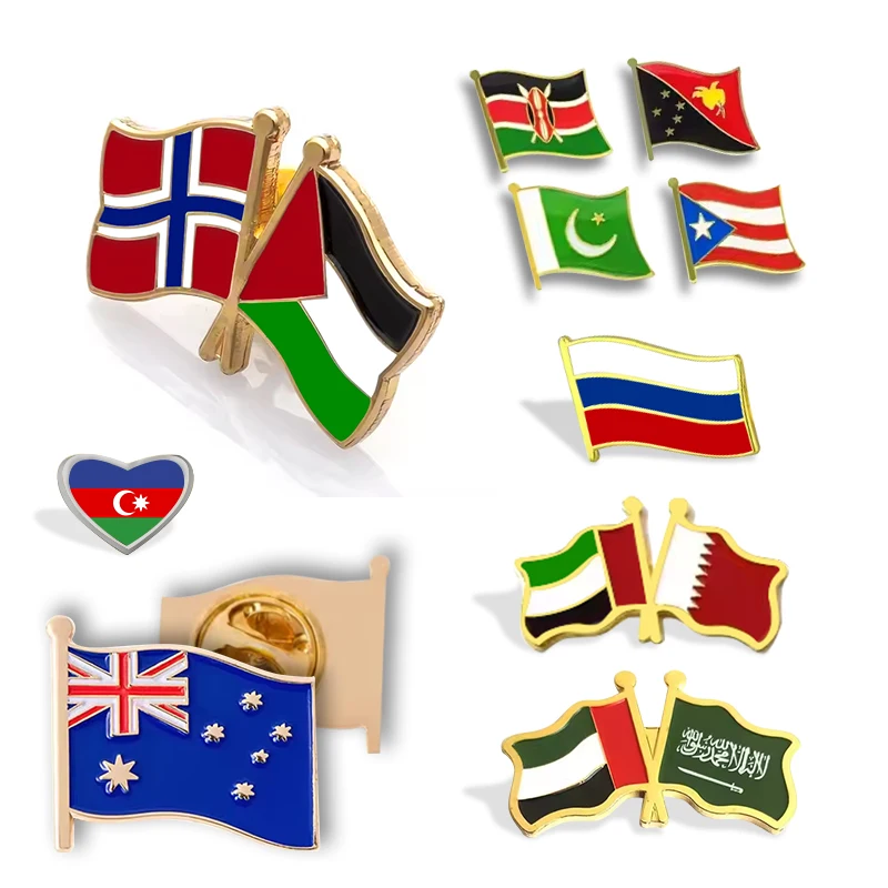 Saudi Pin De Metal Flag Brooch Airplane Manufacturer Horror Soft Magnetic Cap Badge Custom Metal Enamel Uae Pins