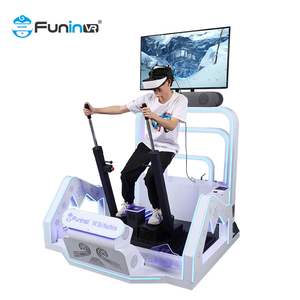 VR Ski Simulator and 9D VR Simulation rides Virtual Reality Theme Park Rides for Shopping mall indoor park