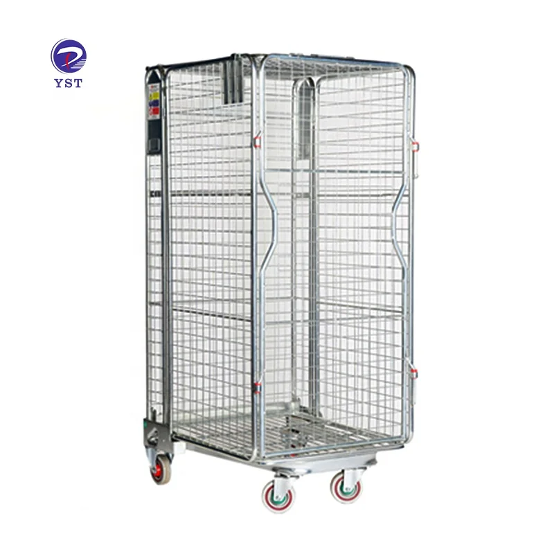 Складной оцинкованный металлический ролик для промышленного склада