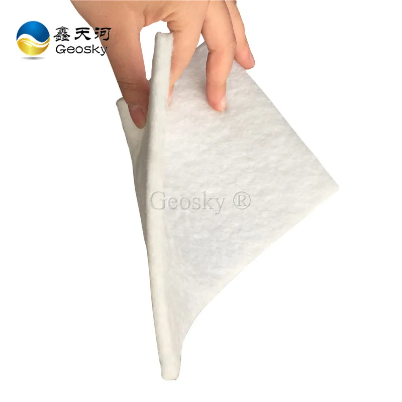Белая тканая Нетканая геотекстильная ткань для дорожного промышленного дизайна 600 г