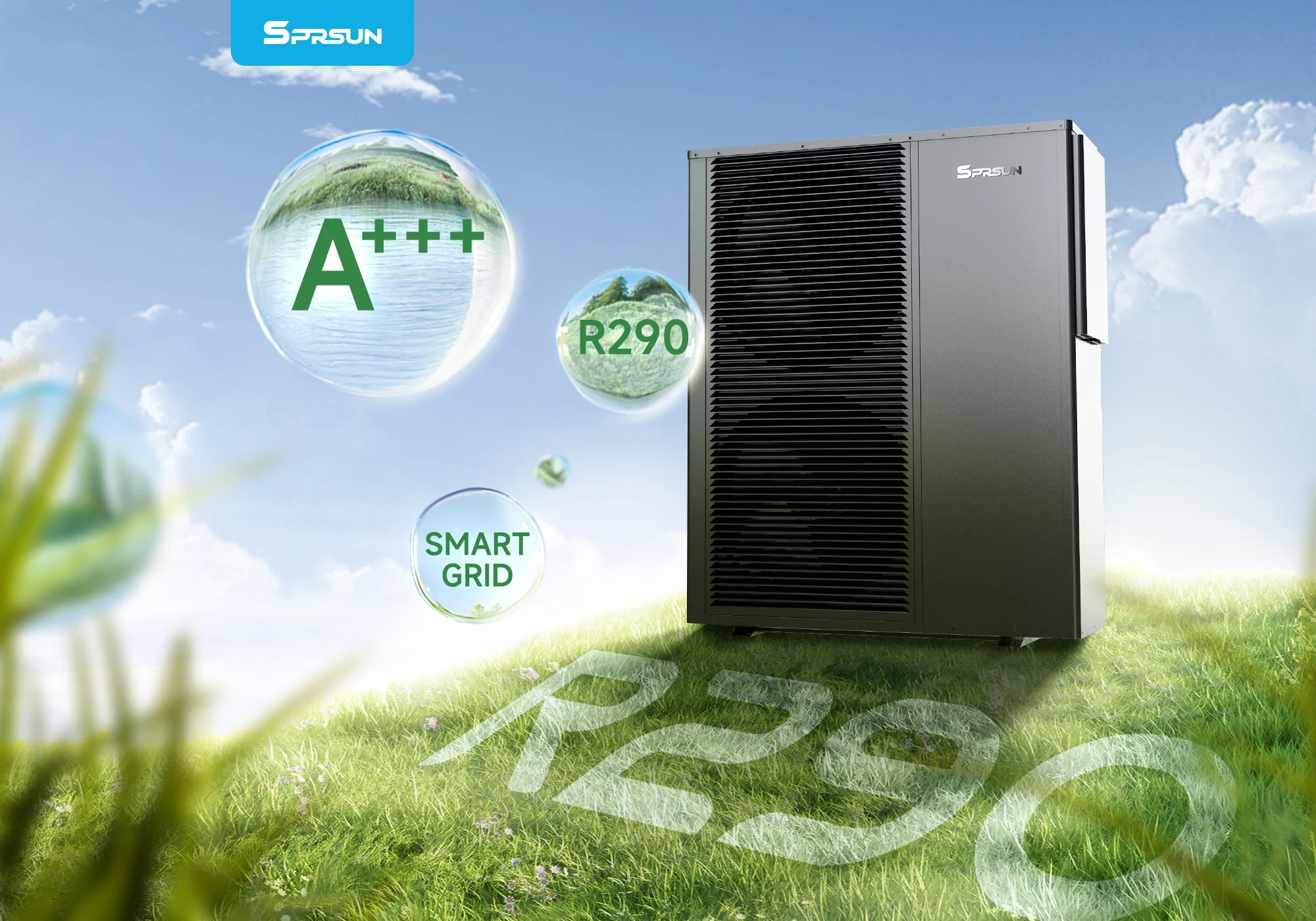 9 кВт 15 высокоэффективный преобразователь постоянного тока воздушный энергетический тепловой насос R290 Poland Германия воздух-вода моноблок