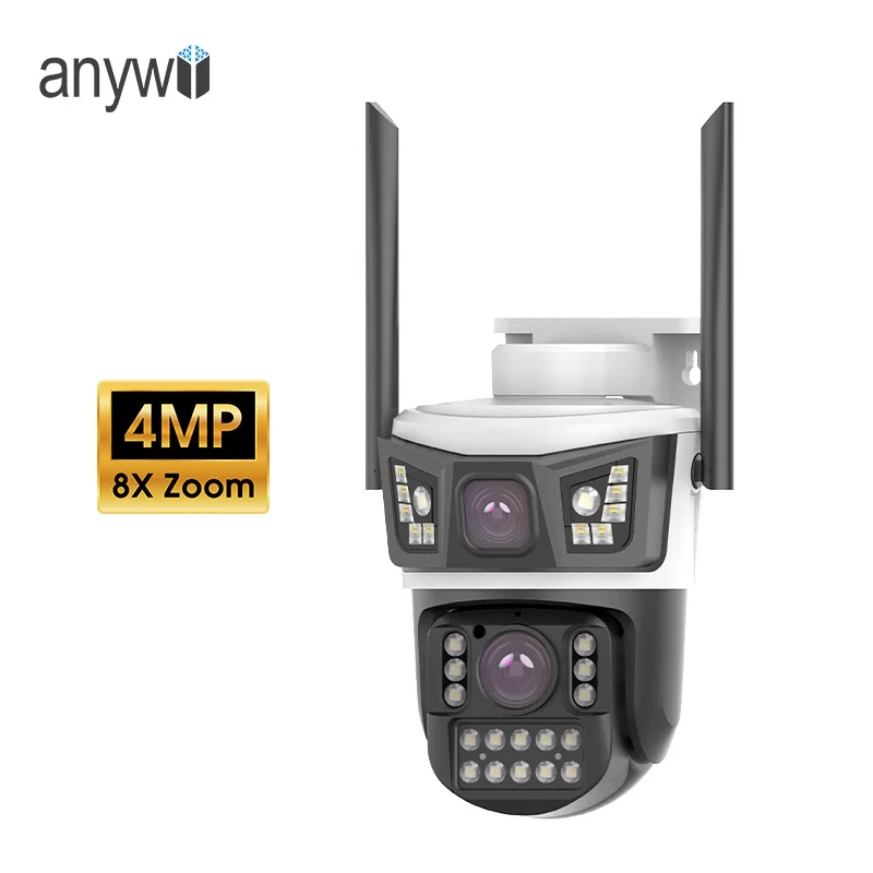 Anywii Wifi Ip Hd 8x Zoom Wireless Outdoor Powered Security Network Cameras 4mp Cctv Ptz Camera