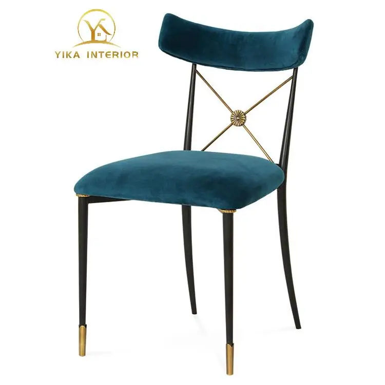 Jonathan Adler бархатный обеденный стул с черной и латунной рамкой современный дизайн элегантный для отдыха
