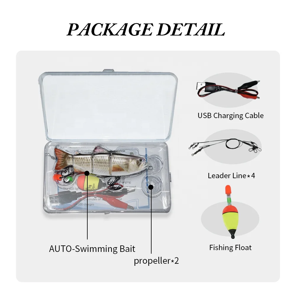 9cm/13cm Self-swimming Propeller-driver Bait Fishing Electronic LED Rechargeable Robotic Lure