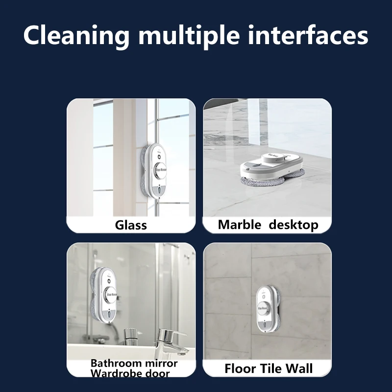 X5S-DS Strong Suction Anti-Falling Window Cleaning Robot with Auto Dual Water Tank Sprayer for Cleaning Glass Home Office