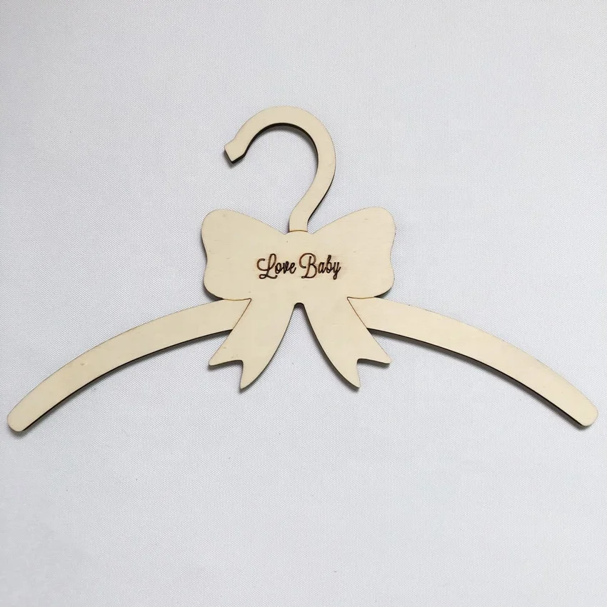laser cut  custom kids wooden hangers children wooden suit hanger