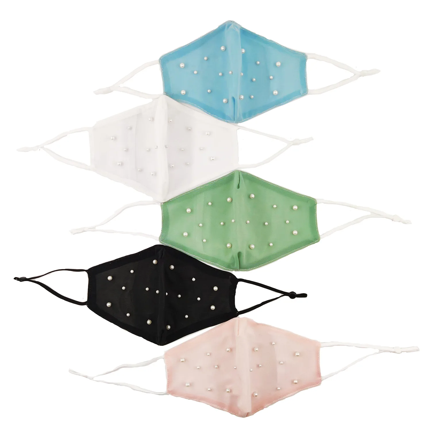 Wholesale Fashion Adult Insert 2.5PM Filter Dust-Proof Breathable Anti-Uv Adjustable Pearl Party Mask