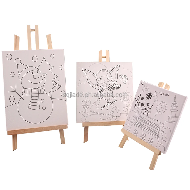 2024 Trendy Art Supplies Free Custom DIY  Pattern Stretched Canvas Diy Oil Acrylic Painting Set For Wholesale