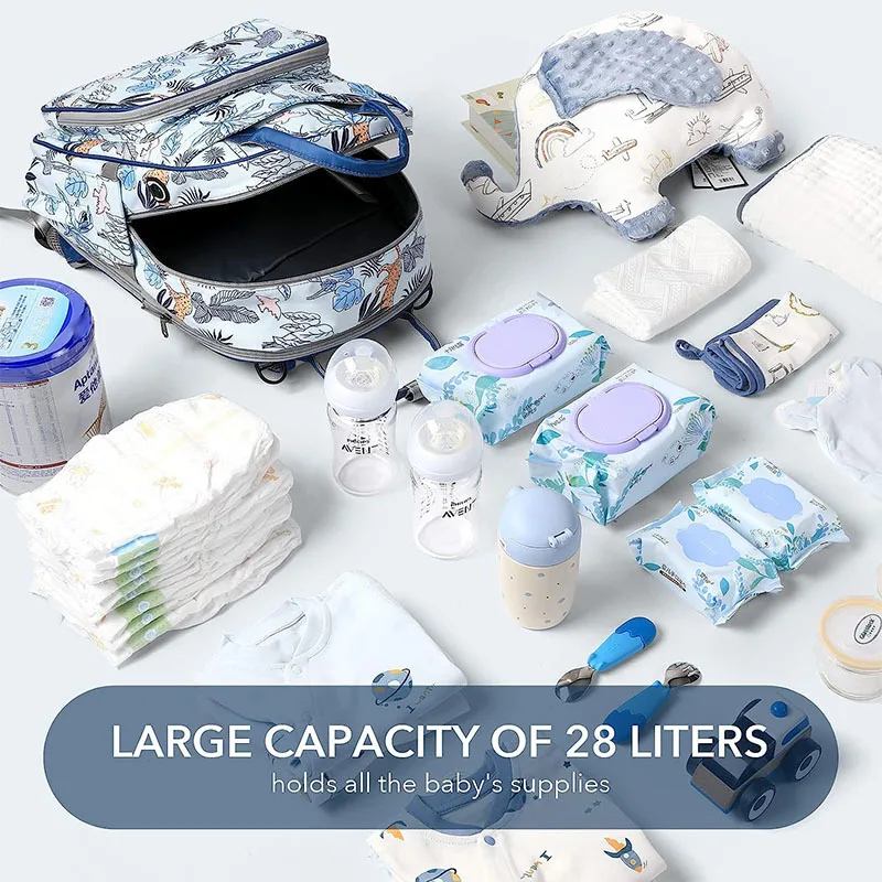 Custom Printed Mummy Backpack Cartoon Insulated Baby Diaper Bags Travel Laptop Back pack for Student Leisure Sport Travel Bags
