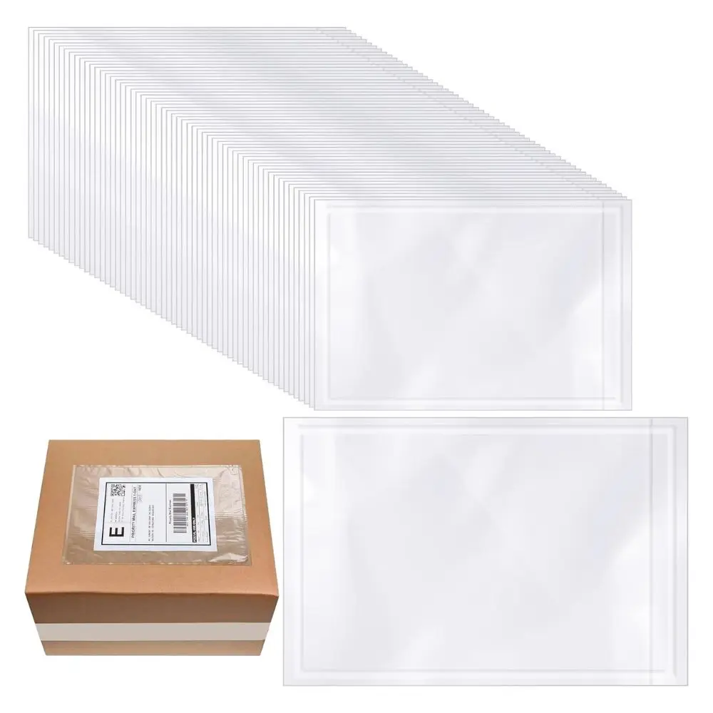 Clear Packing List Envelopes Shipping Pouches Mailing Shipping Label Sleeves Holders Cover Invoice Pouches For Shipping
