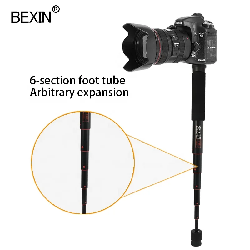 
BEXIN aluminum camera mobile phone stand bracket support handheld photography mini portable unipod monopod for dslr camera video 
