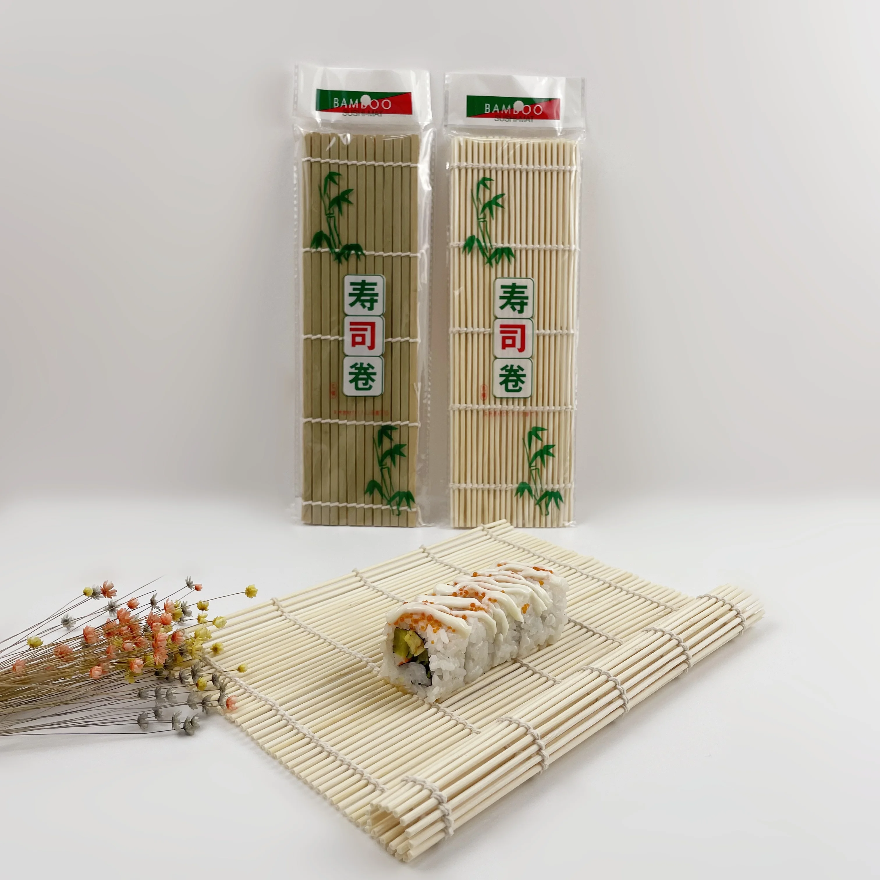 Заводская поставка, высокое качество, низкая цена, бамбуковый коврик для суши, многоразовый бамбуковый набор для суши
